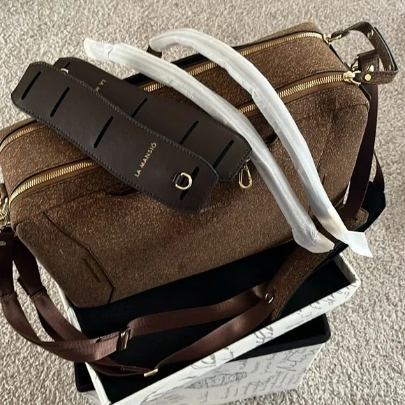 La Mansio Brown Cork Convertible Bag - Picture 4 of 12